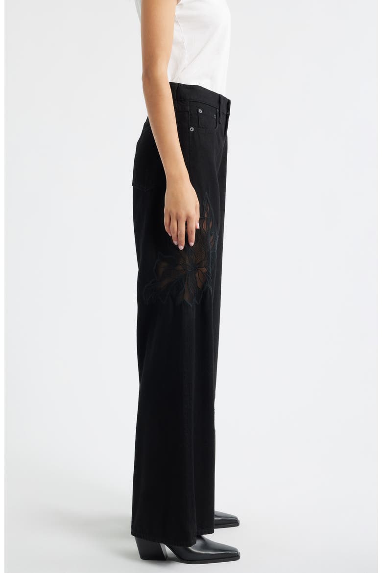 Featherweight Sofie Lace High Waist Wide Leg Jeans, Alternate, color, BLRIE