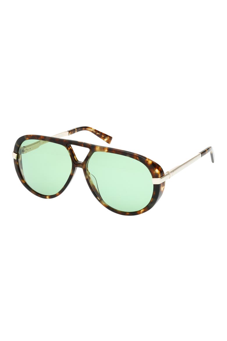 60mm Pilot Sunglasses, Alternate, color, HAVANA/ OTHER / GREEN