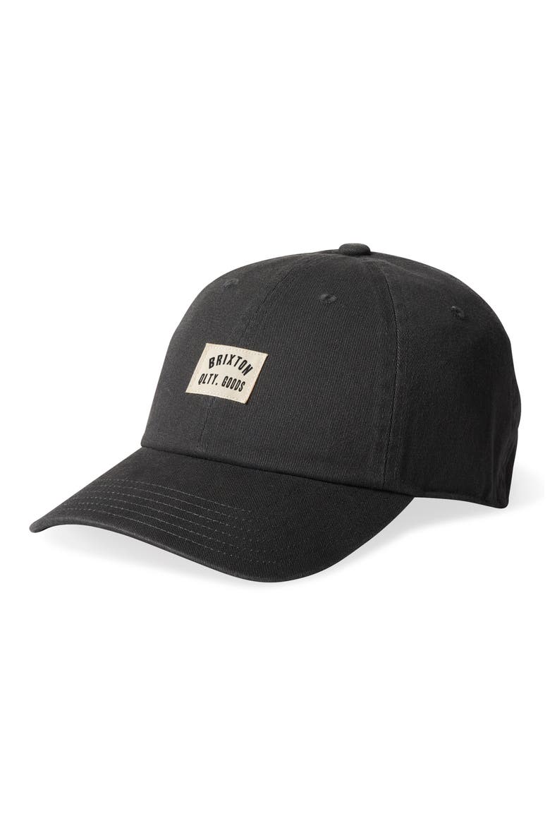 Woodburn Twill Baseball Cap, Main, color, BLACK VINTAGE WASH