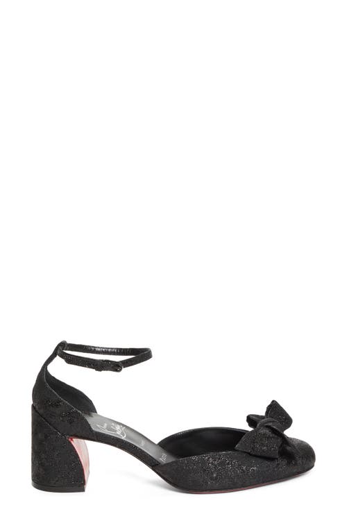 Christian Louboutin Jane Bow Red Sole Pumps In Black
