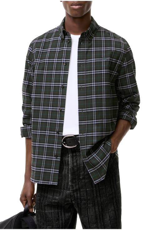 Relaxed Fit Check Cotton Shirt