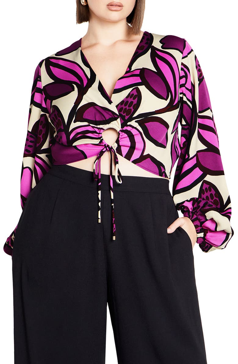 City Chic Fiesta Party Top, Alternate, color, Fiesta