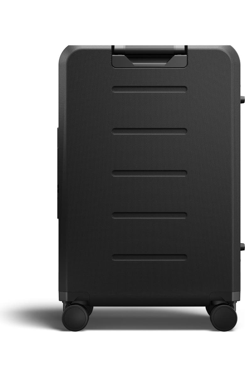 D_b_ Ramverk Compact Hard-Shell 24 Inch Checked Luggage Spinner with Zipper, Alternate, color, Black Out