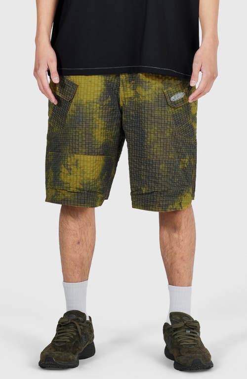 Pleasures Oval Tactical Cargo Shorts In Green