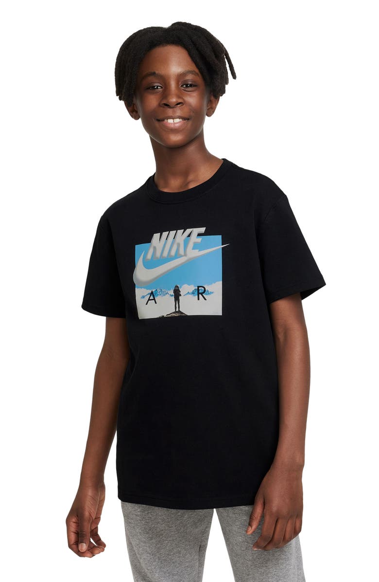 Nike Kids' Sportswear Cotton Graphic T-Shirt, Main, color, 