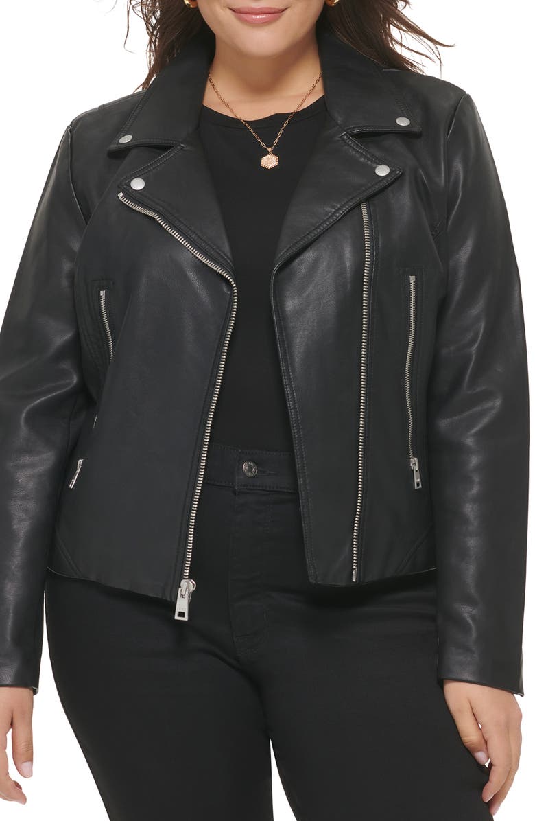 Levi's<sup>®</sup> Faux Leather Moto Jacket, Main, color,