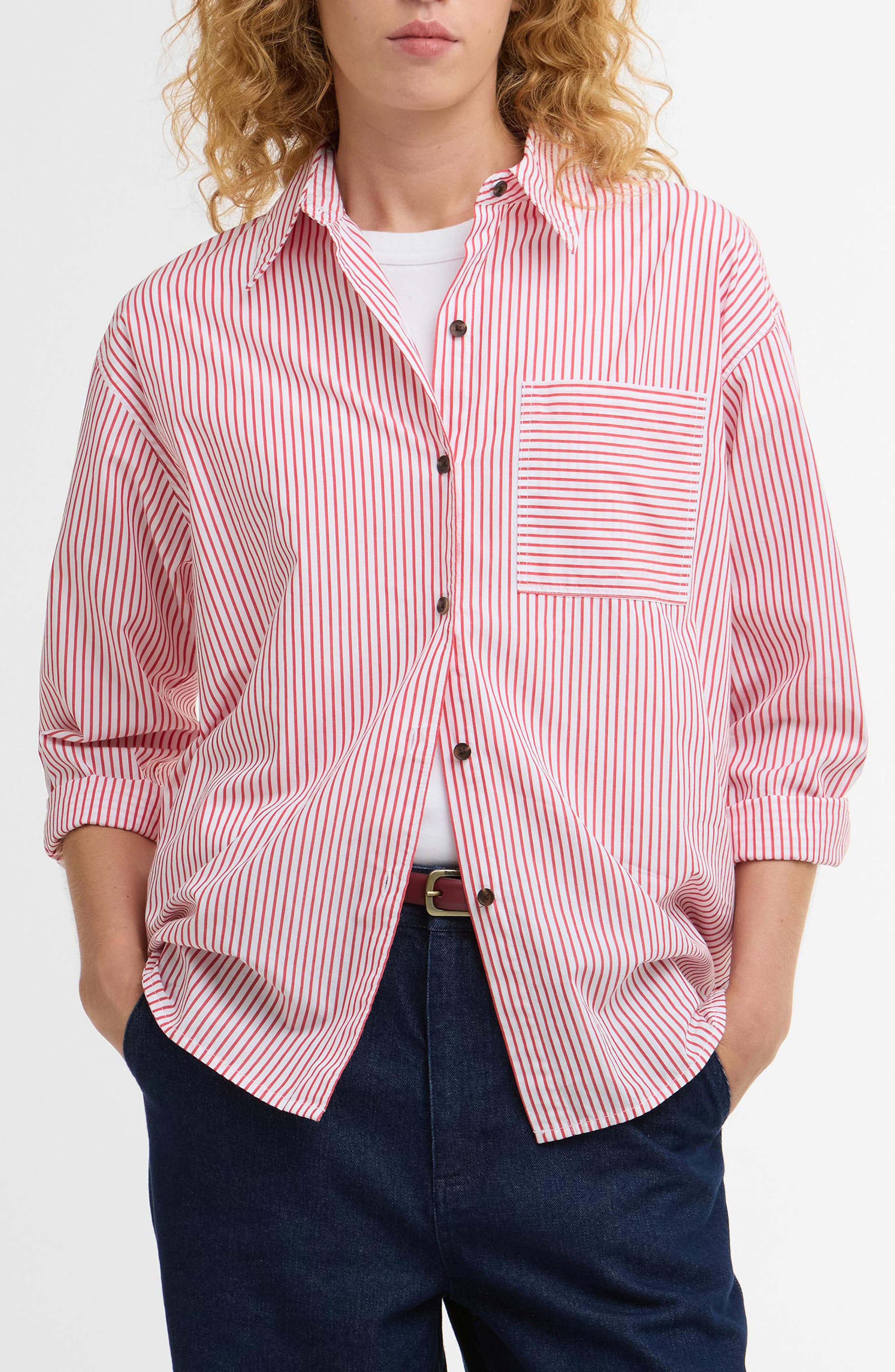 Polly Stripe Button-Up Shirt - image 3