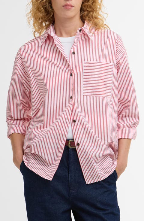 Polly Stripe Button-Up Shirt
