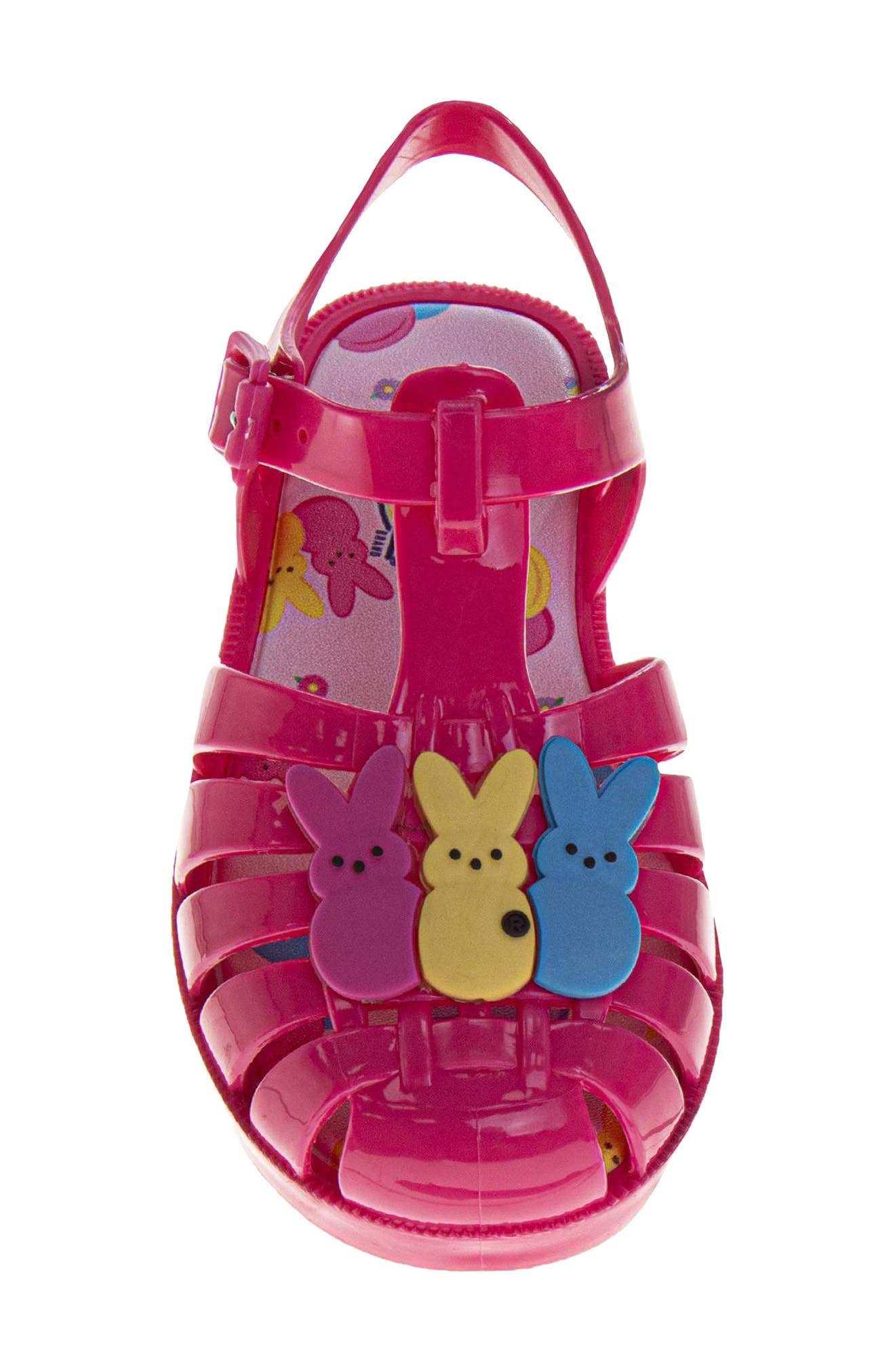 Kids' Peeps Jelly Sandals, Alternate, color, PINK