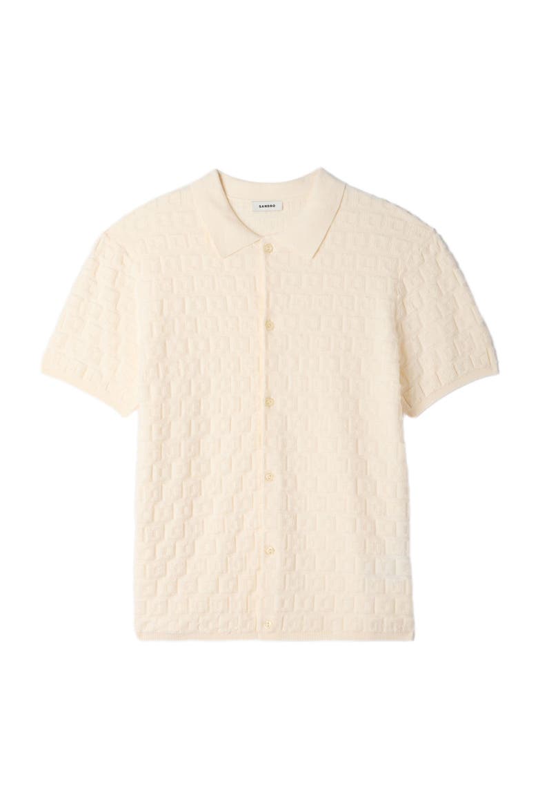 Terry knit shirt, Alternate, color, Ecru