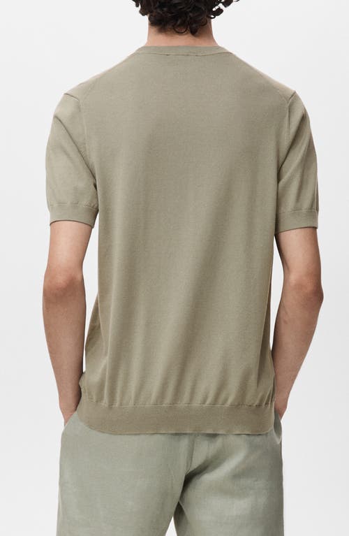 Mango Regular Fit Cotton Crewneck T-shirt In Green