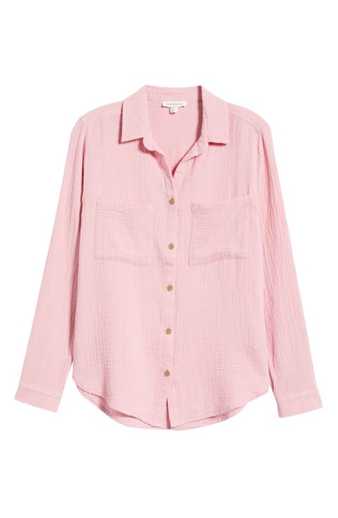 Micaela Cotton Button-Up Shirt