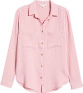 beachlunchlounge Micaela Cotton Button-Up Shirt