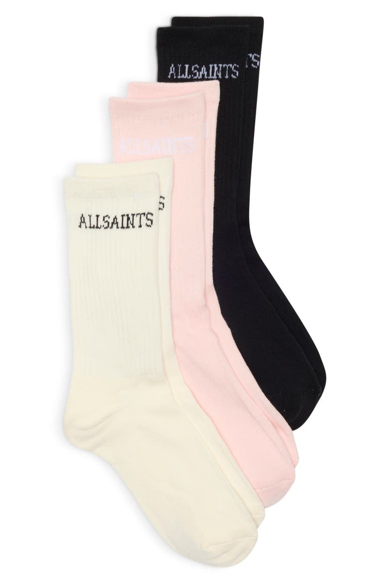 3-Pack Classic Sport High Cut Socks, Main, color, PINK