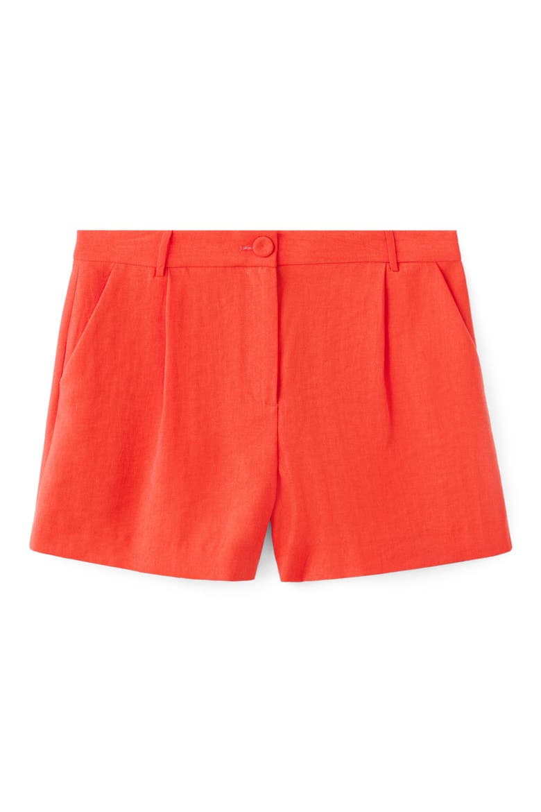 Pleated Shorts, Alternate, color, CLEMENTINE