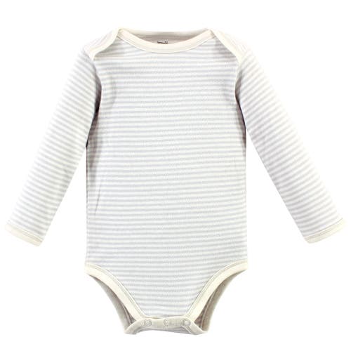 Touched By Nature Organic Cotton Long-sleeve Bodysuits In Multi