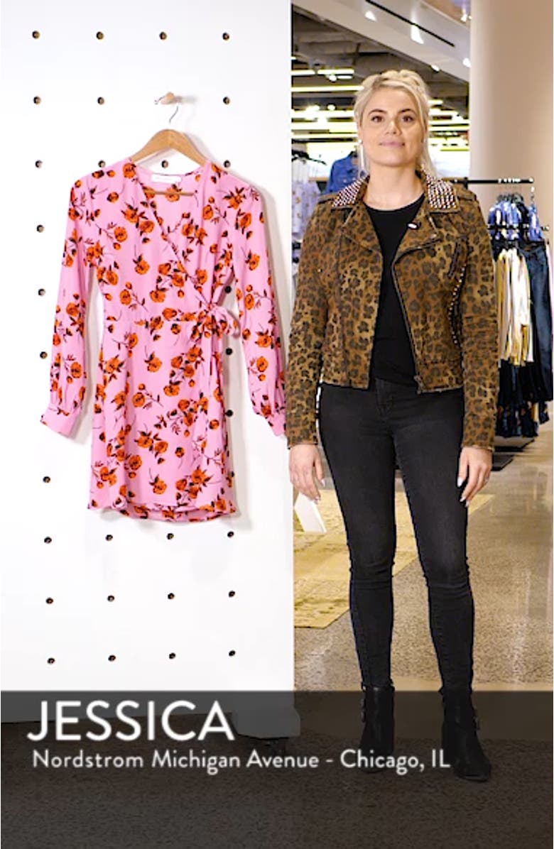 Floral Wrap Mini Dress, sales video thumbnail