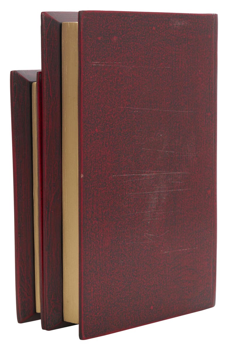 SONOMA SAGE HOME The Three Musketeers Set of 2 Faux Book Boxes, Alternate, color, Red