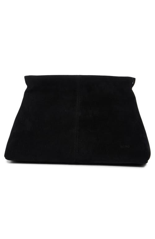 Bcbg Faux Suede Clutch In Black