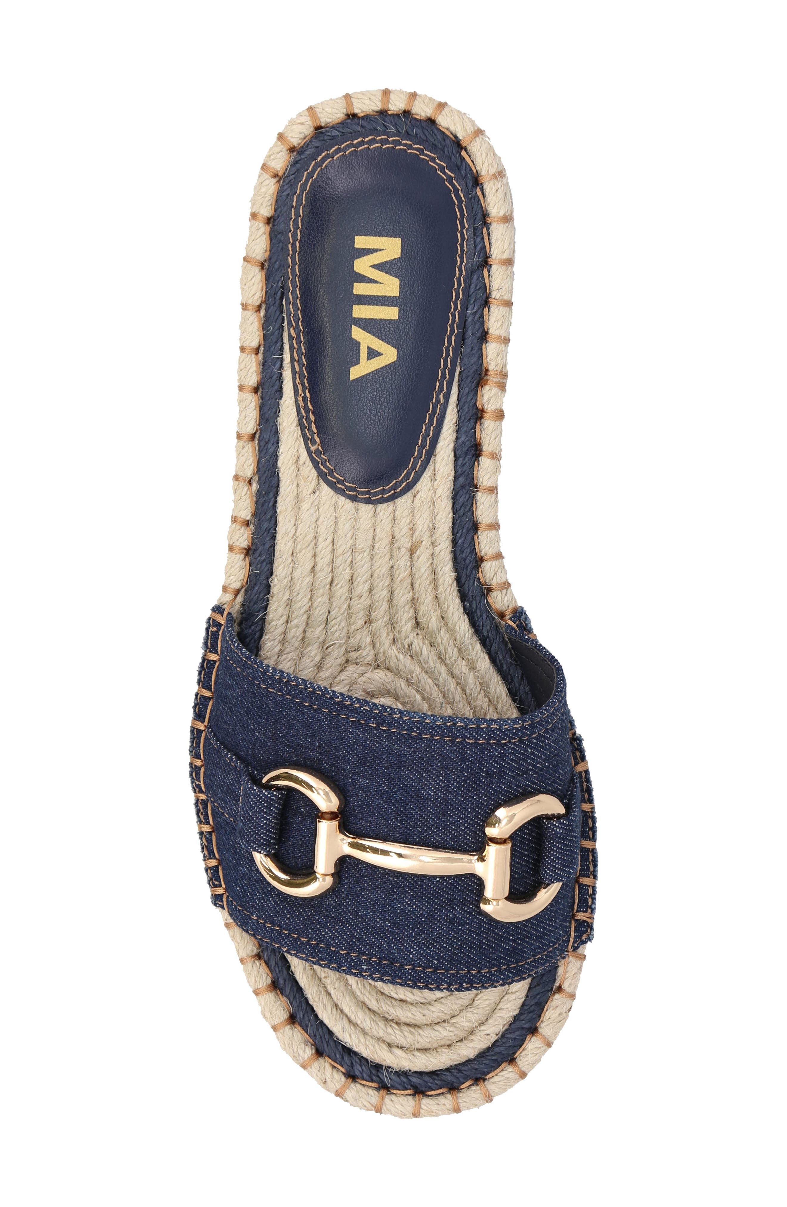 MIA Cadiz Espadrille Slide Sandal, Alternate, color, Navy Denim