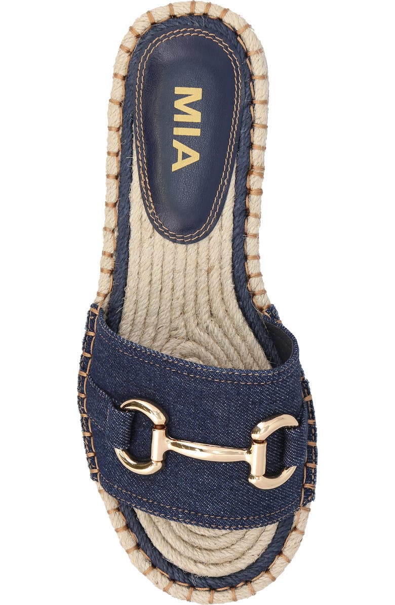 MIA Cadiz Espadrille Slide Sandal, Alternate, color, Navy Denim