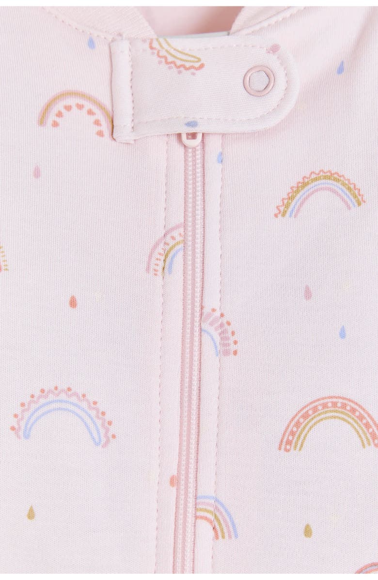 Babycottons Whimsy Snug Zip Footed Pajama for Infant, Alternate, color, Pink