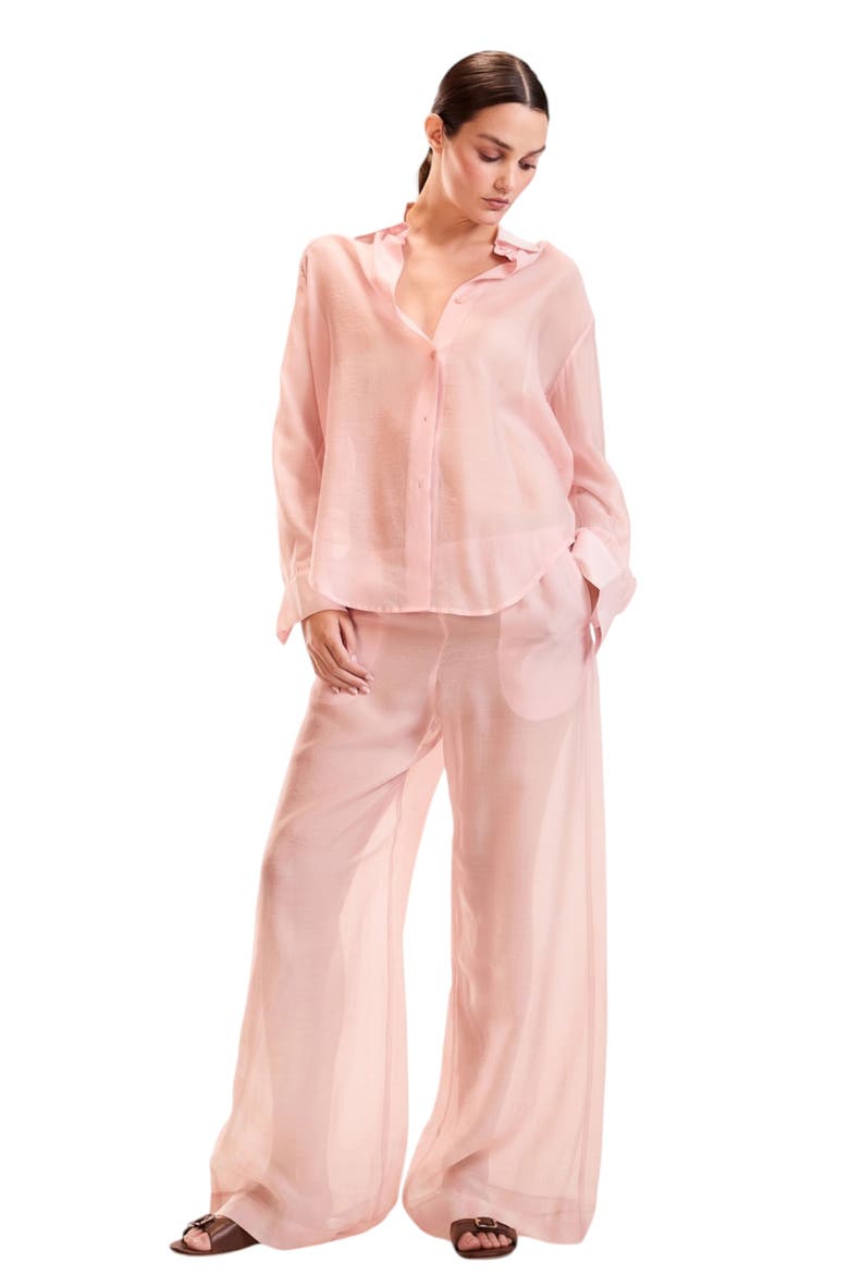 Salina Sheer Pant, Alternate, color, Pink