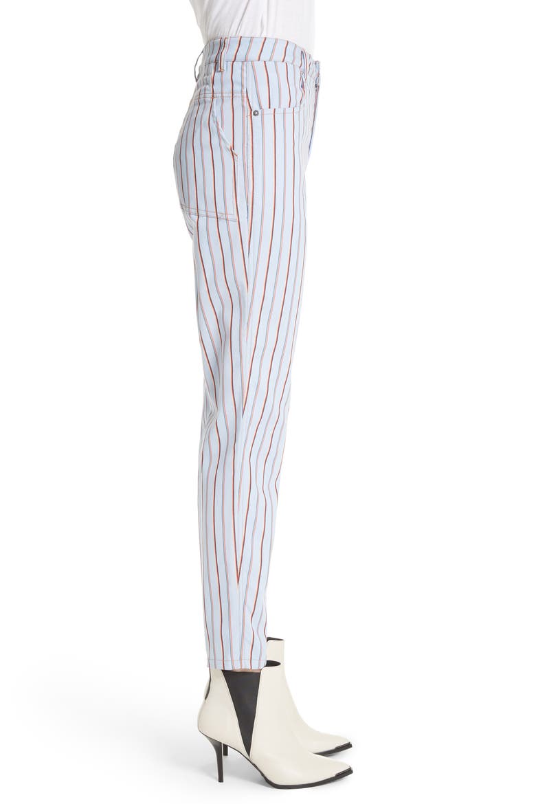 Stripe High Waist Denim Jeans, Alternate, color, SKY MULTI STRIPE