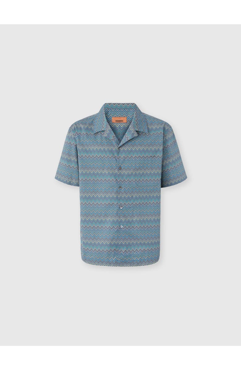 Missoni Bowling Shirt With Zigzag Pattern, Main, color, Multicoloured