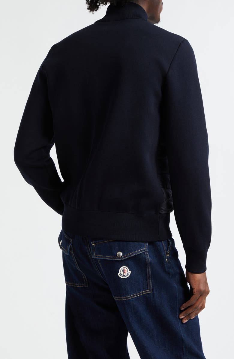 Moncler Down Puffer Front Zip Cardigan, Alternate, color, 