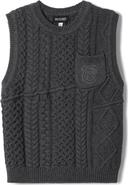 Space Grey Crest Knitted Sleeveless Vest