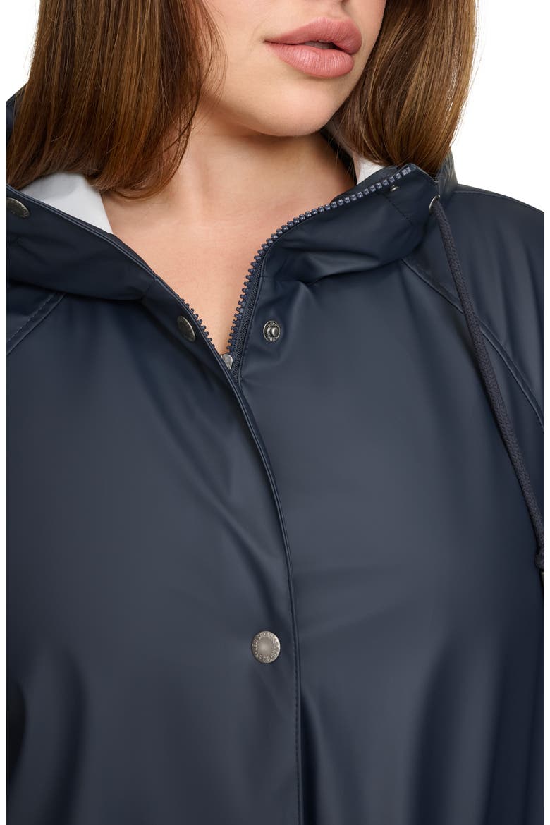 Water Resistant Hooded Raincoat, Alternate, color, NAVY