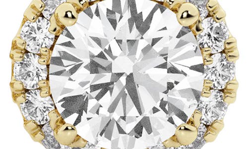 Badgley Mischka Collection 14k Gold Round Cut Lab-created Diamond Halo Stud Earrings In 0.6 Ctw Yellow Gold