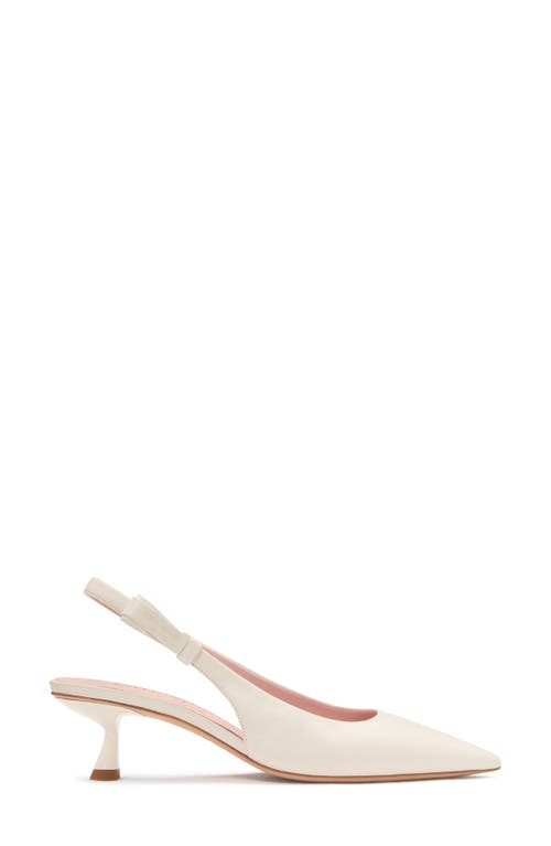 Shop Kate Spade New York Riley Slingback Pointed Toe Kitten Heel Pump In Cream