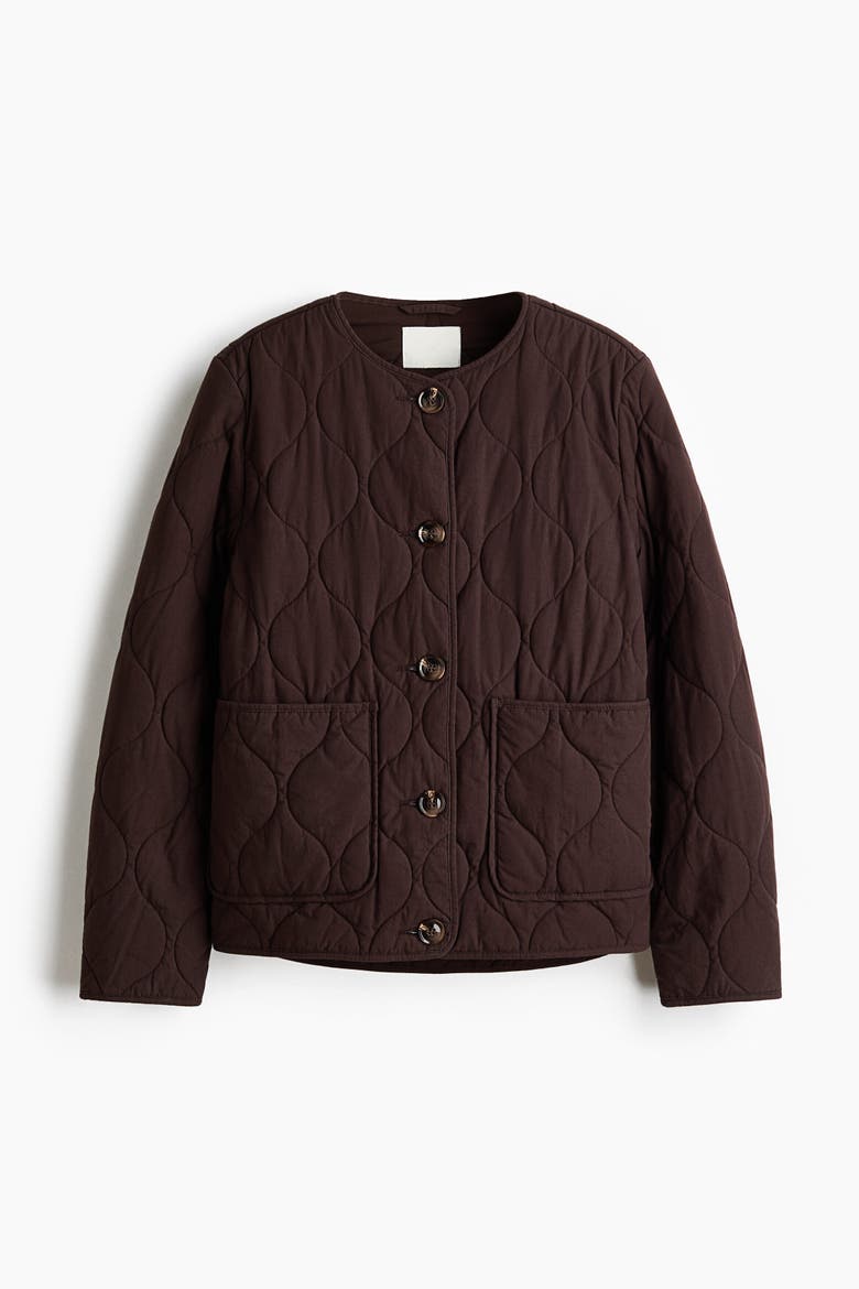 Quilted Jacket, Alternate, color, Dark brown