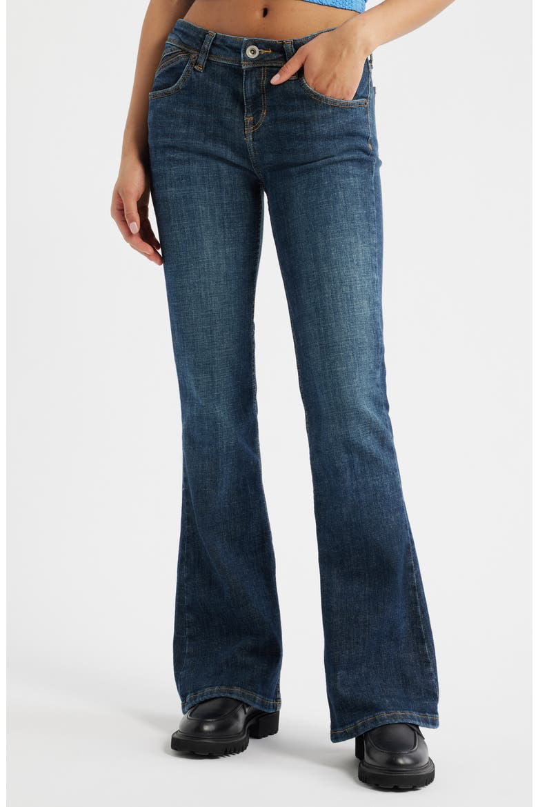 Brooke Low Rise Flare Jeans, Main, color, DARK VINTAGE