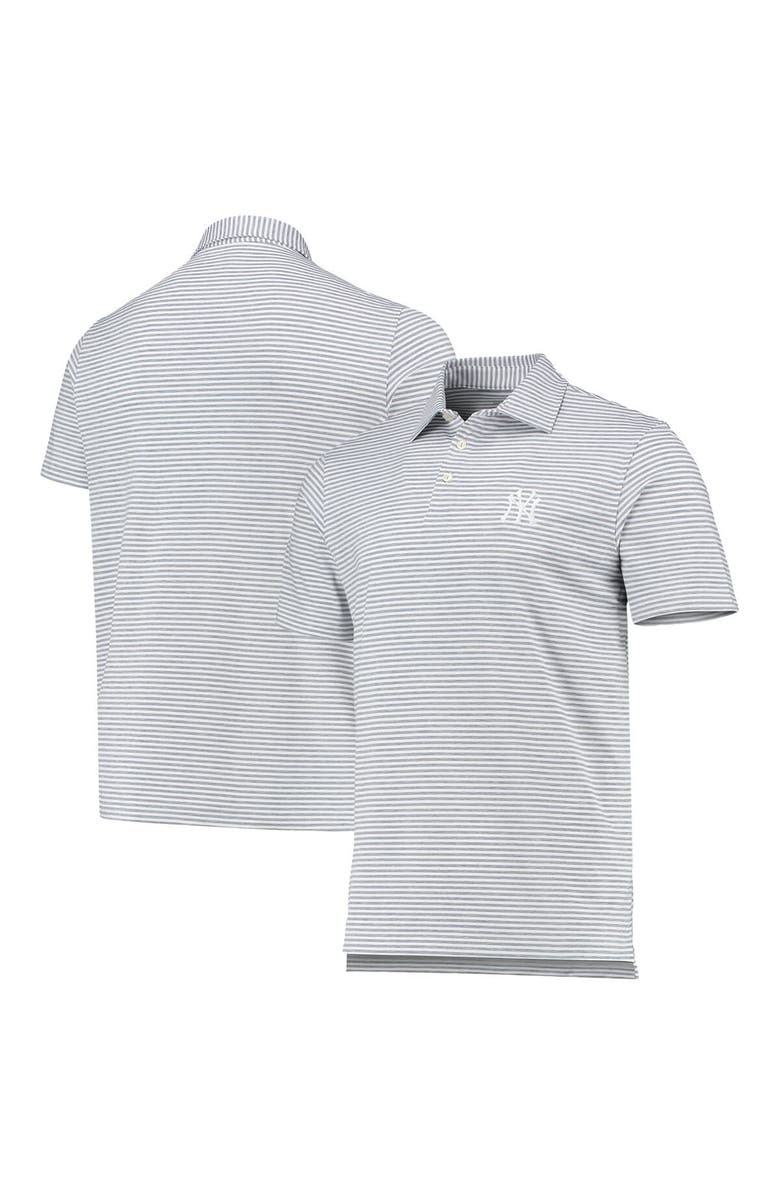 vineyard vines Men's Vineyard Vines Gray New York Yankees Heathered Winstead Sankaty Polo, Main, color, 