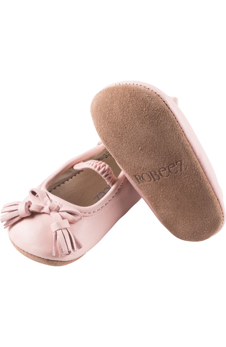 Robeez<sup>®</sup> Emily Bow Tassel Mary Jane Crib Shoe, Alternate, color,