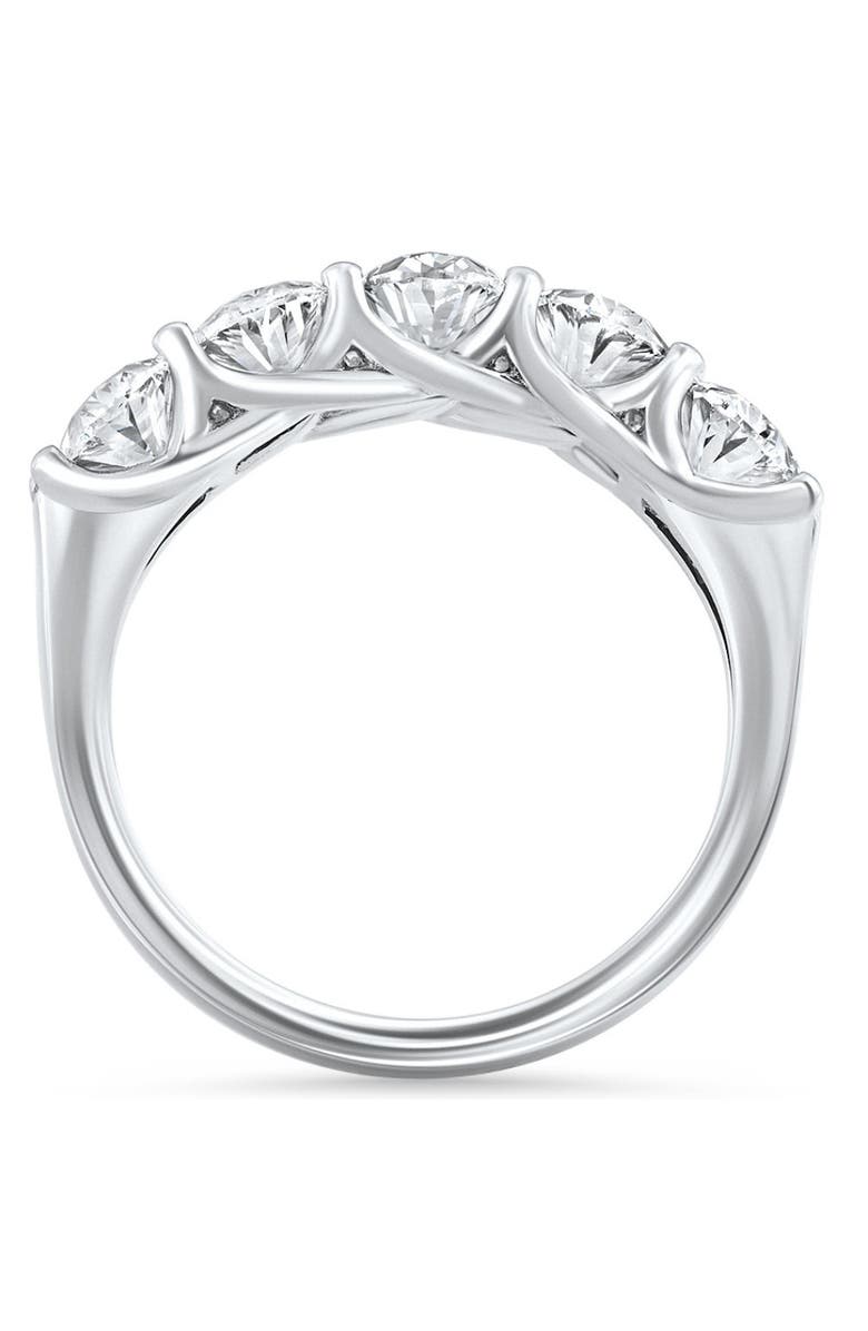 Bliss Diamond 3Ct Oval Shape Diamond Five Stone Wedding Ring 14k Gold Lab Grown, Alternate, color, 14K White Gold