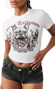 True Religion Crystal Frenchie Baby T-Shirt