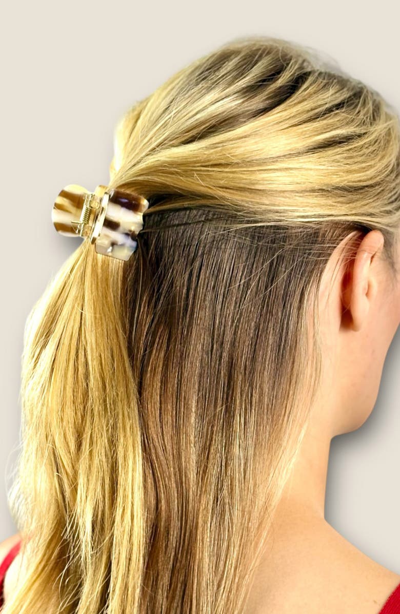 Ficcare Assorted 2-Pack Rita Claw Clips, Alternate, color, Aqua Brown/ Golden Marble