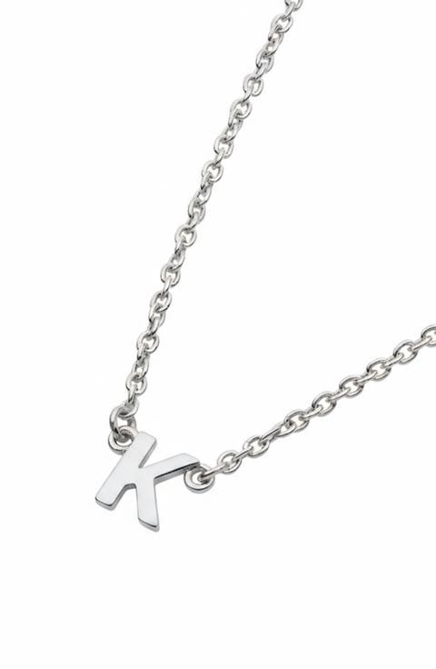 Inez Initial Necklace - Sterling Silver 925