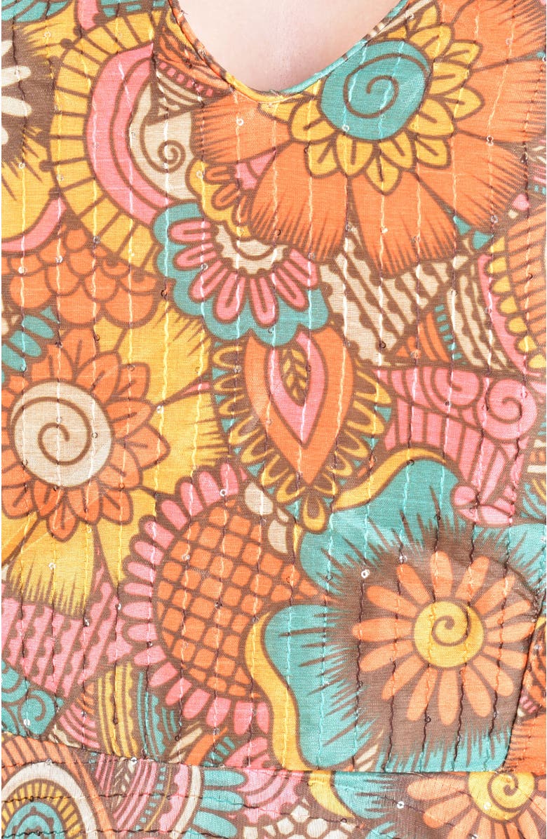 RAAS Cora Sequins Embroidered Long Dress, Alternate, color, Brown