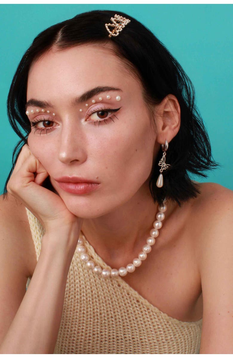 Velvet Luna Natural Large Pearl Necklace, Alternate, color, White