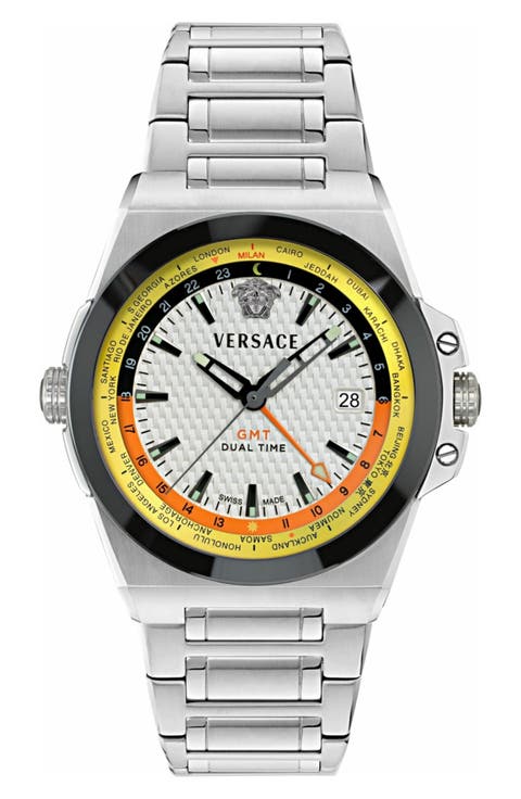 Greca Reaction GMT Bracelet Watch, 44mm
