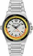 Versace Greca Reaction GMT Bracelet Watch, 44mm