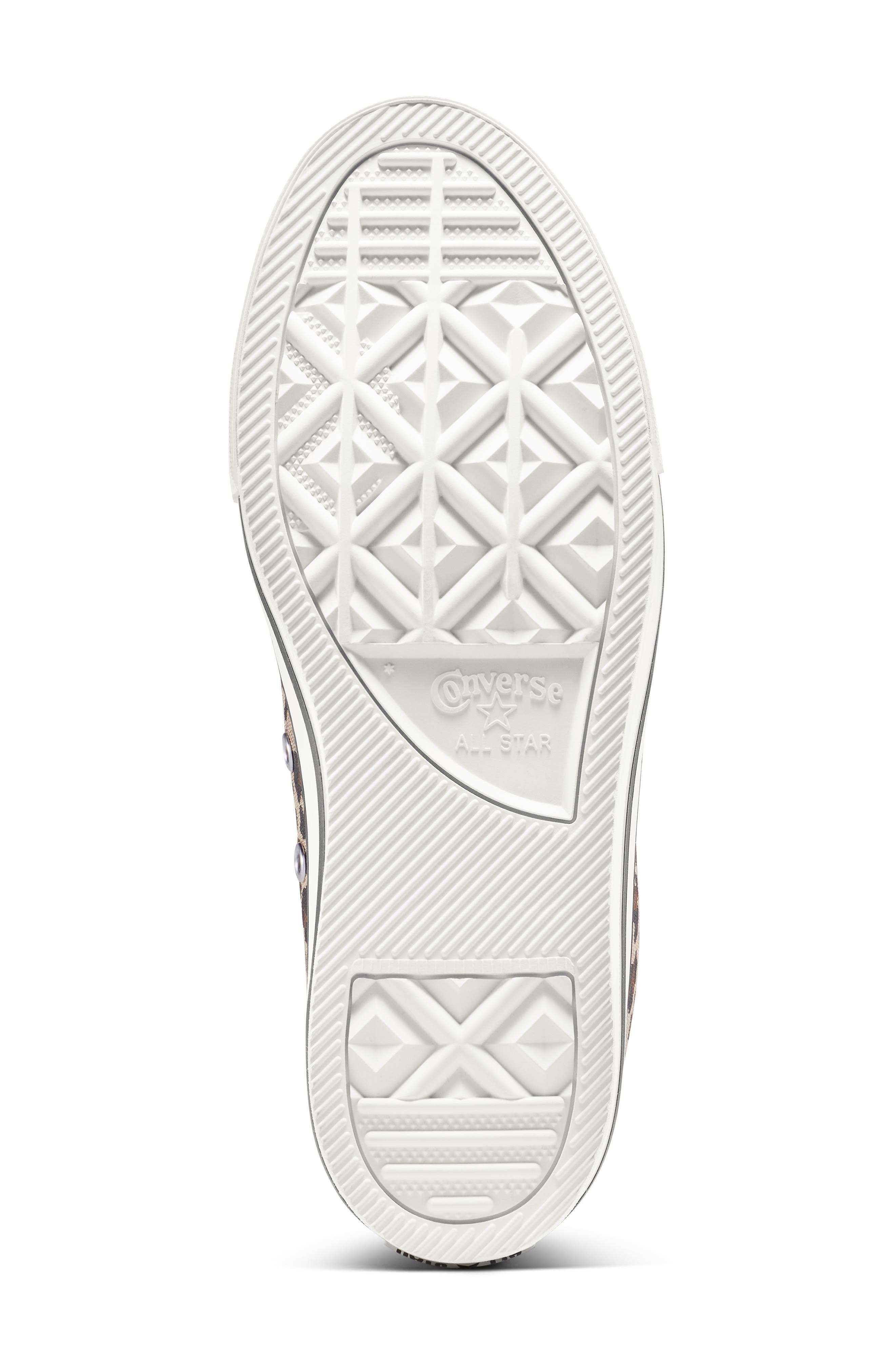 Converse Kids' Chuck Taylor<sup>®</sup> All Star<sup>®</sup> EVA Lift High Top Sneaker, Alternate, color, Leopard/ Black/ Vintage White