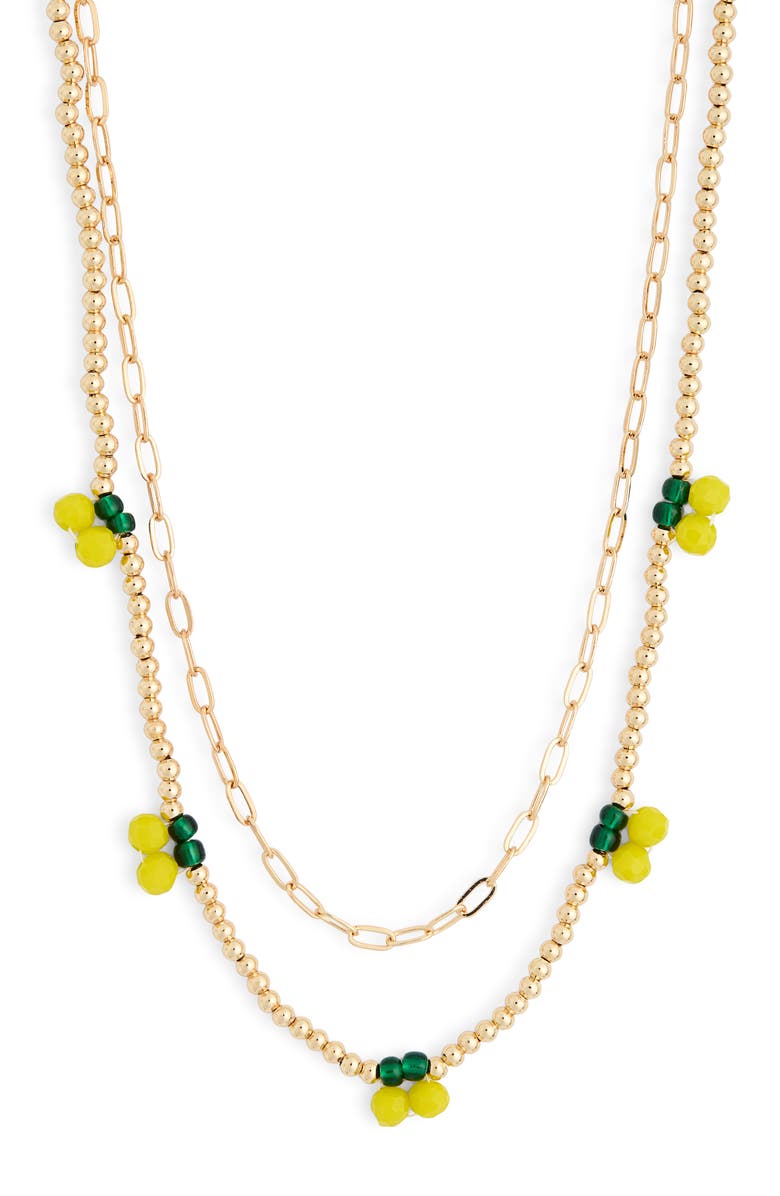 Leith Pack of 2 Assorted Necklaces, Alternate, color, Yellow Multi- Gold