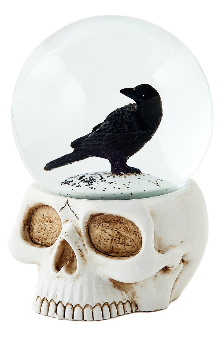 Crow and Skull Water Globe, Main, color, NO COLOR