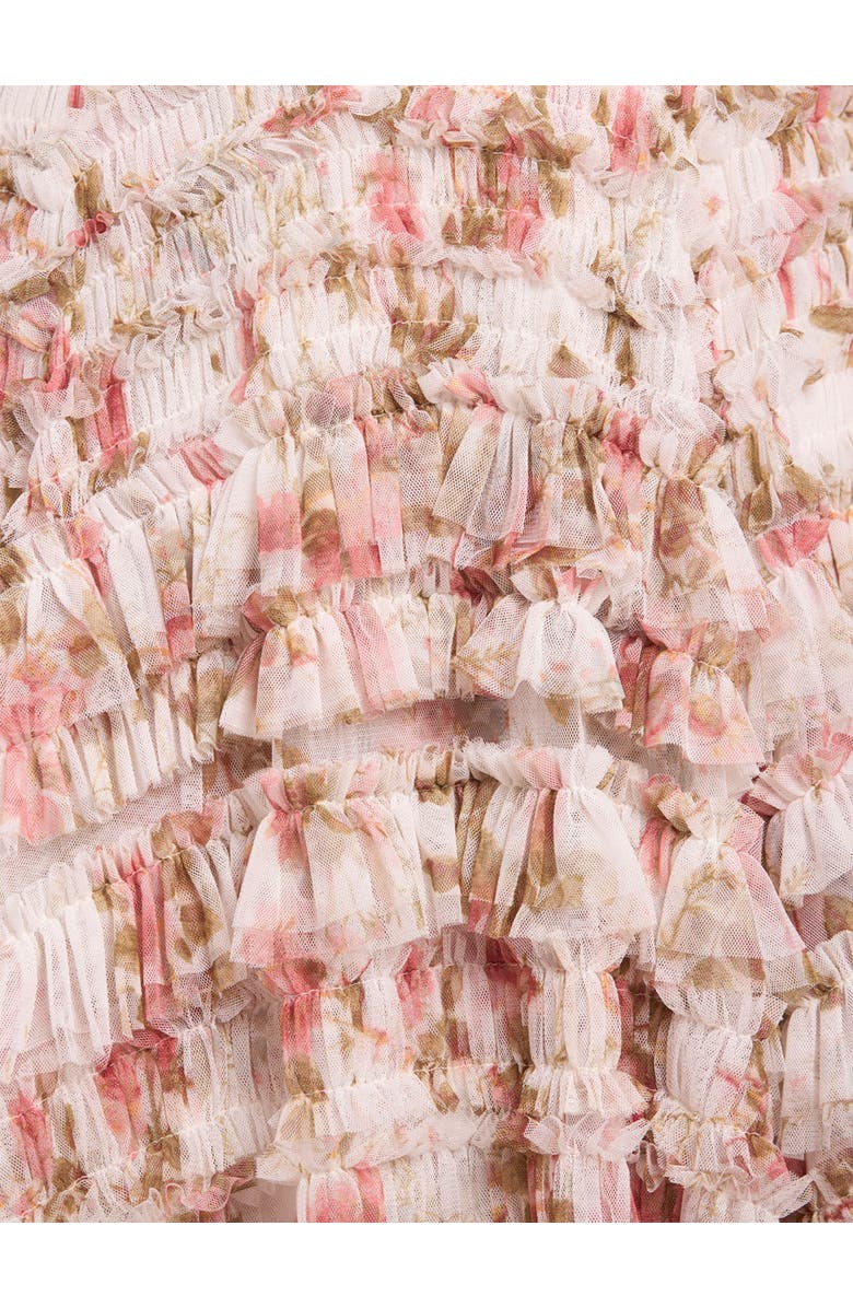 Needle & Thread Summer's Rose Valentine Ruffle Gown, Alternate, color, White